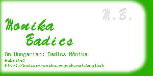 monika badics business card